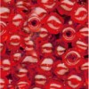 Margele tubulare sticla, D2,5mm, 20g/cut, rosu inchis transparent, Meyco 201-77